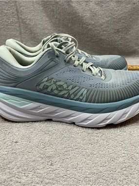 HOKA ONE ONE Bondi 7 'Blue Fog Blue Glass' Women's Running Shoes Size 8.5